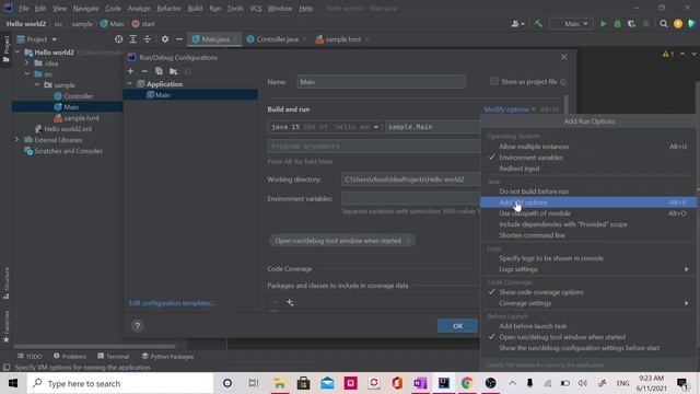 How to create and set up a sample javaFX project in intellij смотреть онлайн