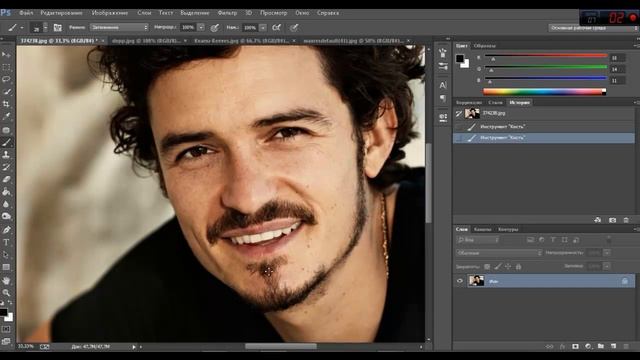 Рисуем бороду в Фотошопе. Создание натуральной щетины смотреть онлайн