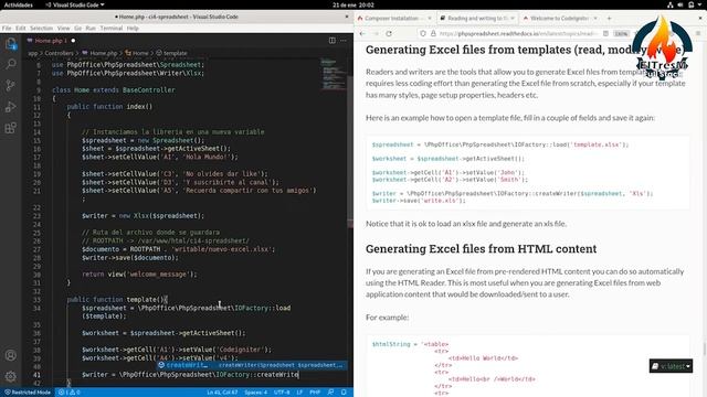 Crear Archivo de Excel en Codeigniter 4 смотреть онлайн