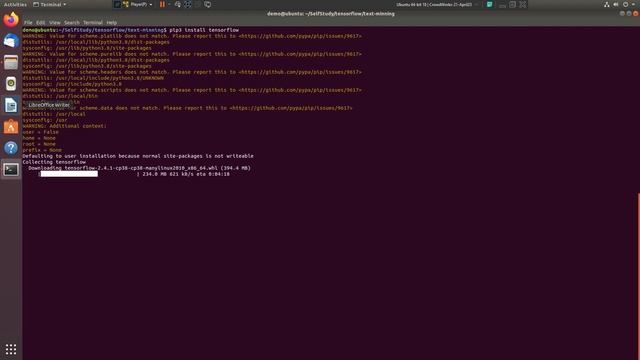 ubuntu18 python pip3 install tensorflow смотреть онлайн