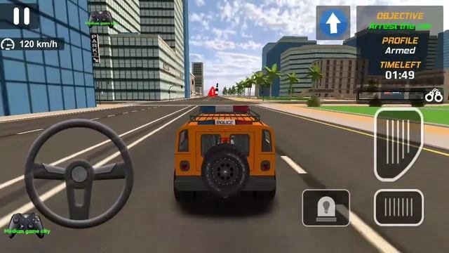 Police car chase cop simulator, Orange colour car, Hit the transport,Game played by medium game cit смотреть онлайн