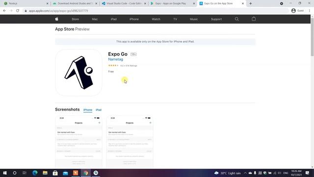 Mobile Application Development using React Native + Expo - (Setup React Native Environment) - #1 смотреть онлайн