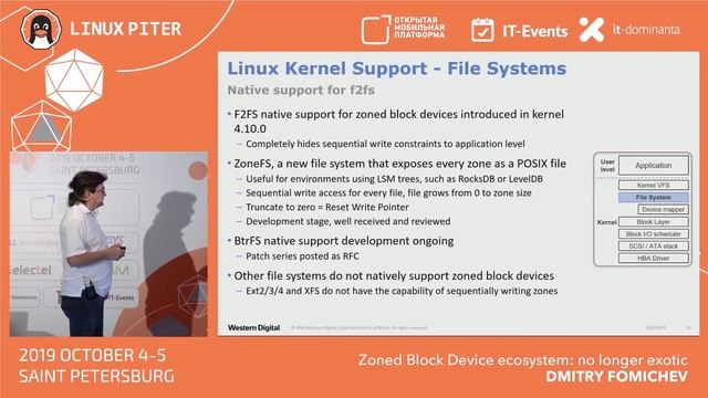 [ENG] Dmitry Fomichev (WD): Zoned Block Device ecosystem: no longer exotic / #LinuxPiter смотреть онлайн