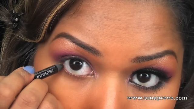 Golden Fuchsia Makeup Using Sponge Tip Applicator