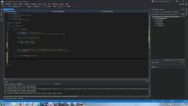 Arrays/Foreach - c# Tutorial - Visual Studio 15 - German/Deutsch - #005 смотреть онлайн