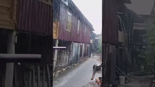 Walking Through the Village in Heavy Rainfall 79 #heavyrain #walkingrain смотреть онлайн