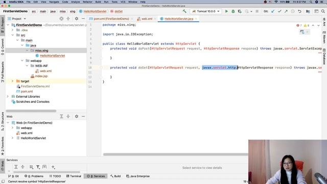 8. Our First "Jakarta Servlet Class" - Hello World смотреть онлайн