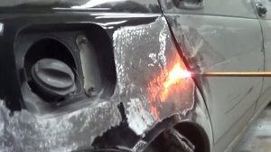 Усадка металла СПОТТЕРОМ.Lada Priora.кузовной ремонт