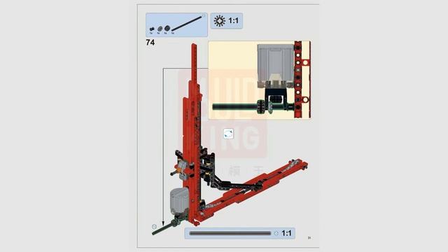 Mould King 13053 Building Instructions, MOC-3054 Double Column Car Lift , Manual Free Download