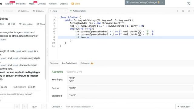 leetcode 415 Add String смотреть онлайн