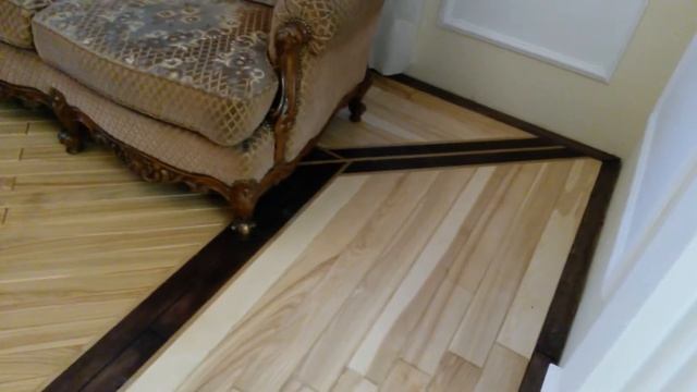 Паркет.Ясень,Орех (фаска).Укладка. смотреть онлайн