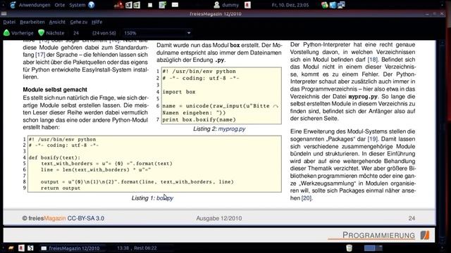 Python-Programmierung: Teil 3 -- Funktionen und Module [ Freiesmagazin Ausgabe 12 - 2010 ] смотреть онлайн