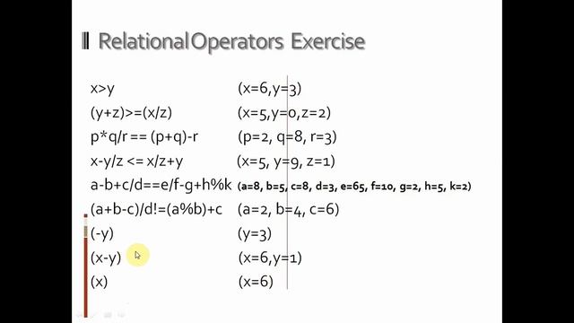 Relational Binary operator in java programming смотреть онлайн