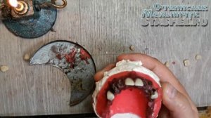 Верхний ЗУБНОЙ ПРОТЕЗ. Постановка зубов в жутком обратном прикусе. Мои рассуждения и действия. ч.3.