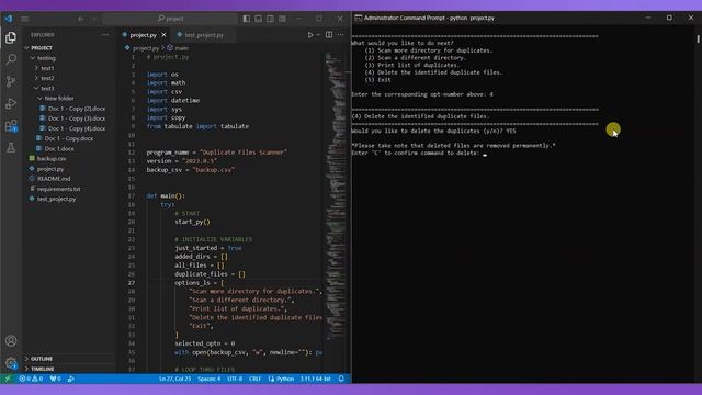 'Duplicate Files Scanner' in Python [demo] смотреть онлайн