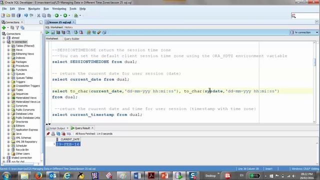 113- Oracle SQL 12c: Managing Data in Different Time Zones 1 смотреть онлайн