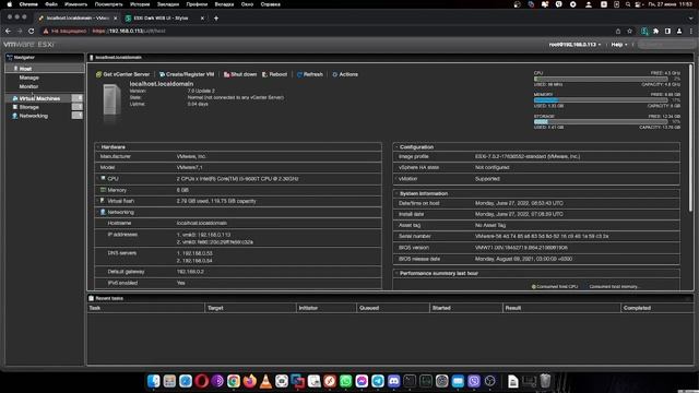 ESXi Dark Web UI with Stylus смотреть онлайн