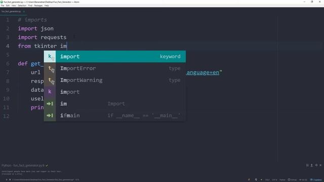 How To Create A GUI Program In Python Using Tkinter (EASY) ? | Fun Fact Generator смотреть онлайн