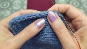 Вариант планки без закручивания края.Вязание спицами.