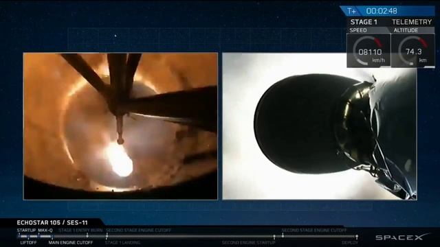 Трансляция пуска Б/У SpaceX Falcon 9 SES-11 смотреть онлайн