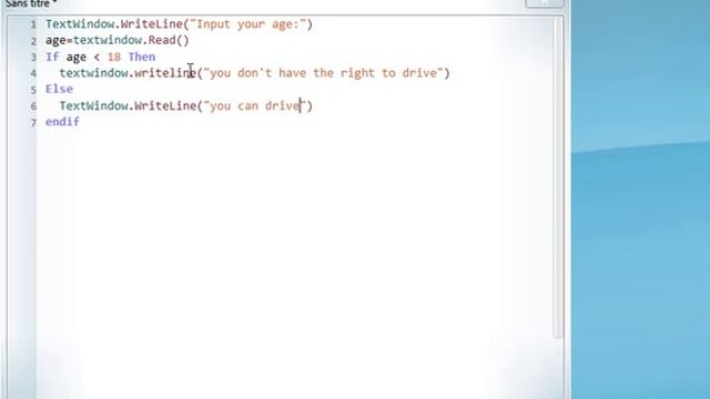 1 année collège cours Algorithme Passeport informatique : L'instruction if..else..endif #Exemple2 смотреть онлайн
