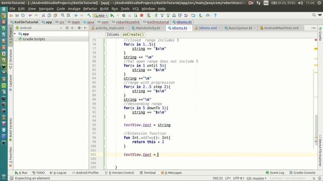 Android Kotlin Tutorial #021 - Idioms - Extension function смотреть онлайн