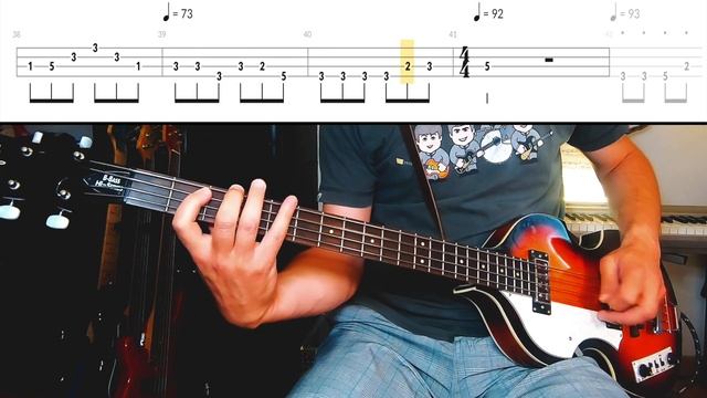 The Beatles - Lucy In The Sky With Diamonds /// BASS LINE [Play Along Tabs] смотреть онлайн