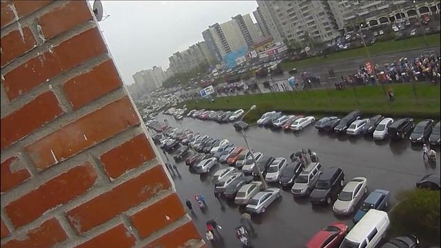 День Победы 09.05.2014 в маленьком районе Санкт-Петербурга, Россия смотреть онлайн