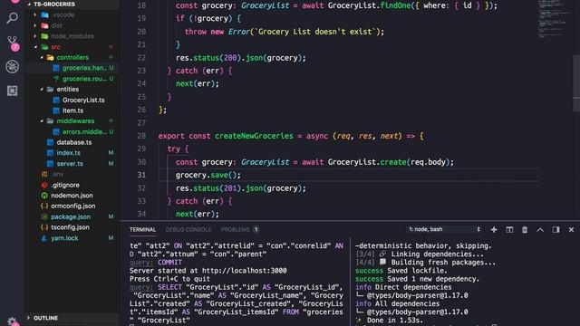 TypeScript Groceries API - 04 Groceries CRUD functions смотреть онлайн