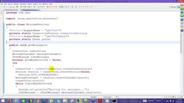 JMS Practical Example смотреть онлайн