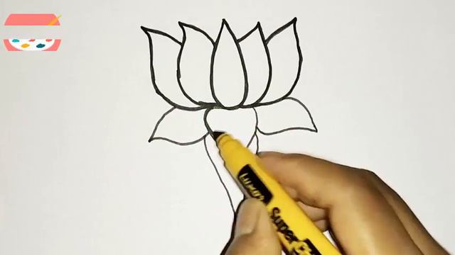 Lotus flower drawing | Flower drawing | lotus flower drawing/How to draw a lotus flower#lotus#flowe смотреть онлайн