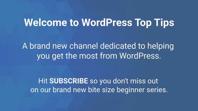 Welcome to WordPress Top Tips смотреть онлайн