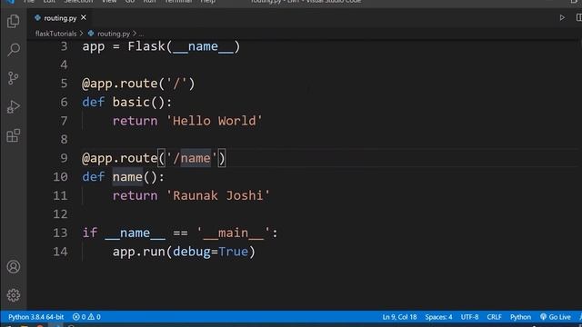 Routing | Python Flask Tutorials смотреть онлайн