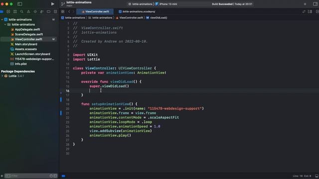 Lottie Animations in Swift Xcode Project смотреть онлайн