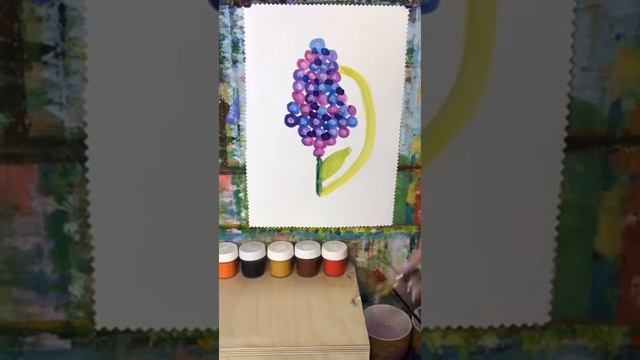 Рисуем гиацинт. Декоративная композиция. смотреть онлайн