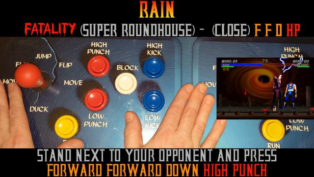 Ultimate Mortal Kombat 3 Plus (UMK3+) - Rain - Super Roundhouse Fatality смотреть онлайн