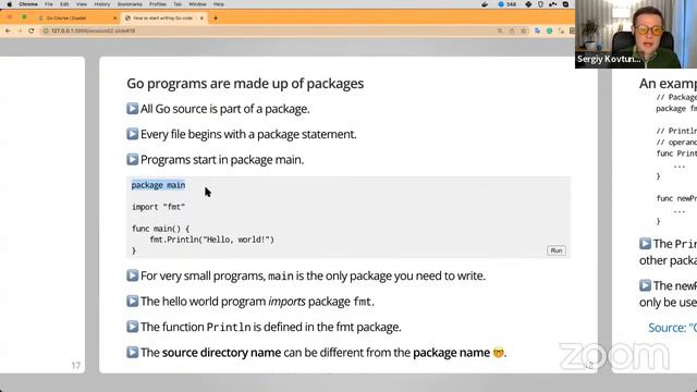 Golang Course - Session 2： How to start writing Go code, structure, modules introduction смотреть онлайн