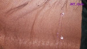 Разрезной реглан. Туника спицами Димона. #круглая_кокетка