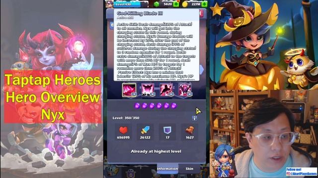 Taptap Heroes - New Hero Overview - Nyx смотреть онлайн