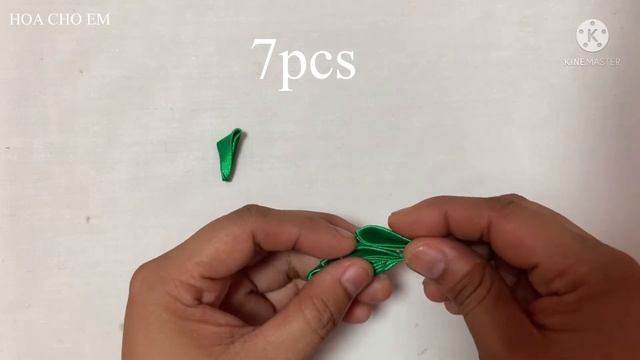 How to make kanzashi leaves, DIY satin ribbon leaves, Tutorial смотреть онлайн