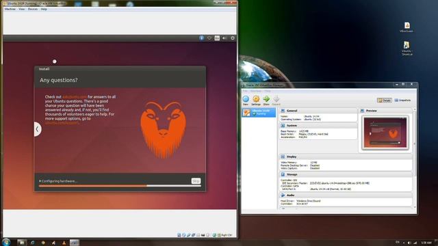 Install Ubuntu 14.04 inside windows 7 using VirtualBox смотреть онлайн