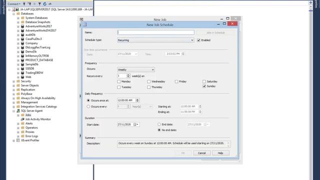 SQL Server database backup schedule configuration using SQL Server Agent Job смотреть онлайн