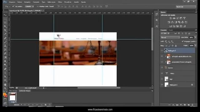 Criando um layout de site com Photoshop CS6 смотреть онлайн