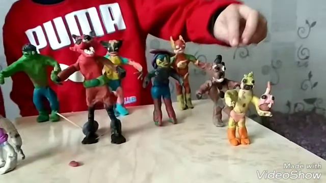 Все фигурки из пластилина ФНАФ-Показы смотреть онлайн