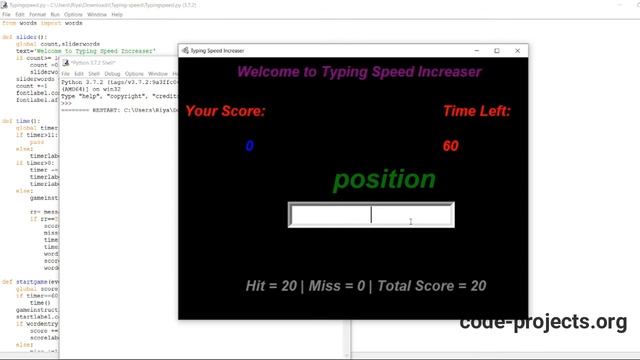 Typing Speed in Python with Source Code | Source Code & Projects смотреть онлайн
