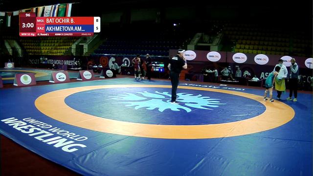 Round 2 WW - 53 kg: B. BAT OCHIR (MGL) v. T. AKHMETOVA AM (KAZ) смотреть онлайн
