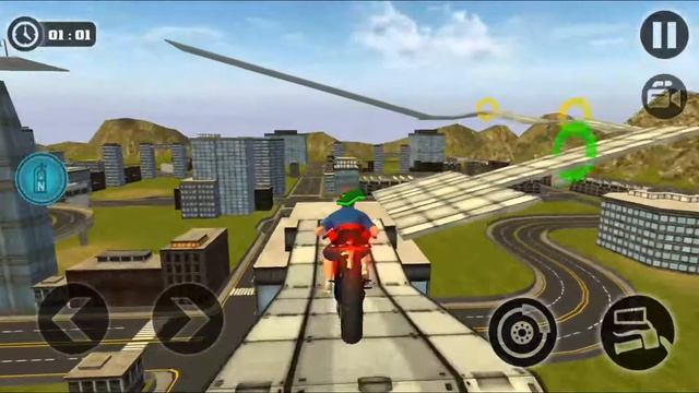 Motor Stunt Rider 3D,MotorBike Roof Top Stunts,Android Games #4 смотреть онлайн