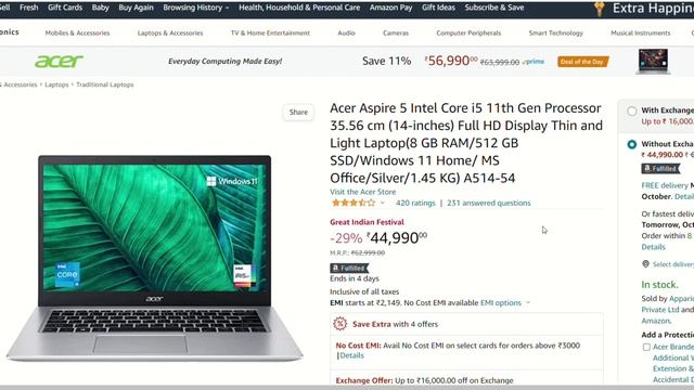 Best Laptop Under 45000 | Top 5 Best Laptops Under 45000 in 2022 | Amazon diwali sale 2022 смотреть онлайн