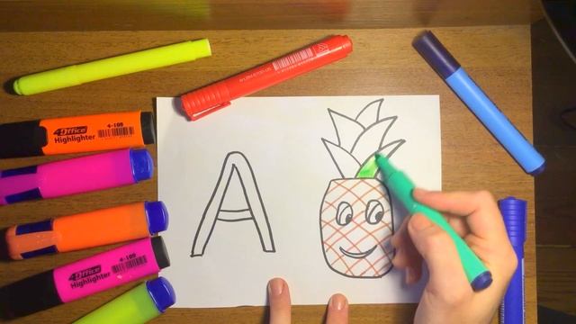 Как нарисовать букву А... смотреть онлайн