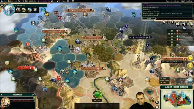 MP 060 Part 4/12:Aztecs (Civilization V Brave New World 6 Player Free For All) Gameplay/Commentary смотреть онлайн